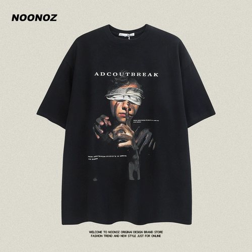 NOONOZ Летняя футболка с коротким рукавом в стиле хип-хоп, в американском стиле