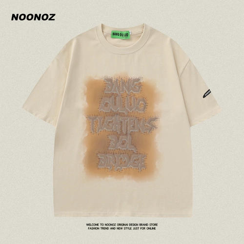 NOONOZ Летняя футболка с коротким рукавом для влюбленных, короткий рукав, свободный крой, в американском стиле