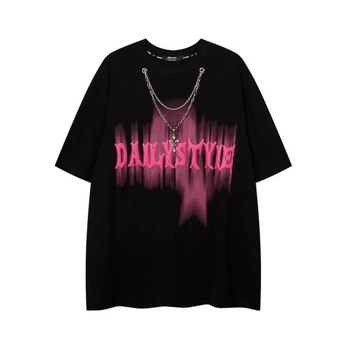 NOONOZ Футболка с коротким рукавом в стиле хип-хоп, хлопковая парная одежда для влюбленных, в американском стиле, короткий рукав