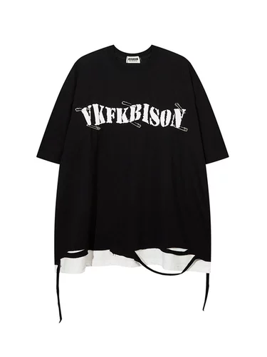 Булавка, комплект, футболка с коротким рукавом в стиле хип-хоп, в американском стиле, оверсайз