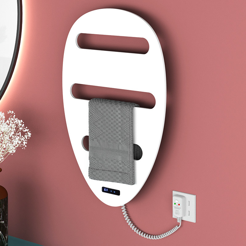 Graphene electric towel rack household toilet without punching intelligent number of thermal drying heating shelf