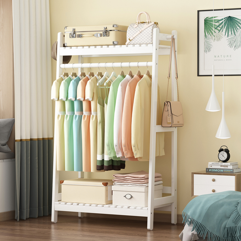 Cloakhat shelf floor bedroom solid wood Easy clothes hanger Living room light lavish minimalist children Indoor multifunctional hanging hanger