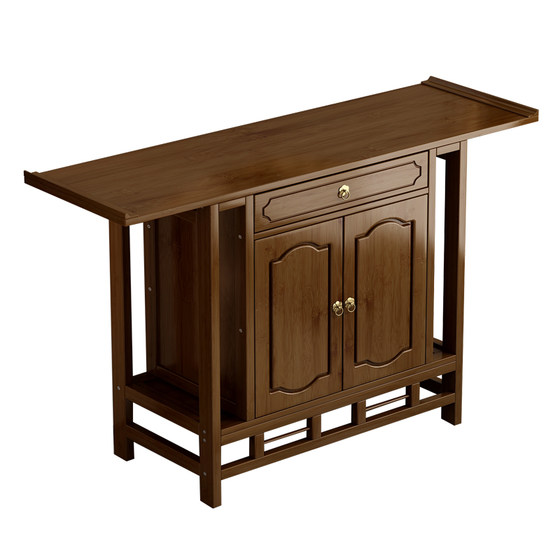 Entrance cabinet entrance to the door modern simple solid wood new Chinese style table home living room Buddhist niche large incense table against the wall