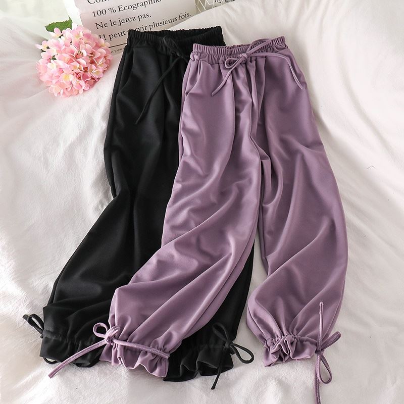 Fitness Pants Women Great Size Fashion 100 Hitch Slim Fit Korean Version Casual Pants Summer High Waist Tightness Pants Lady Bungles Pants