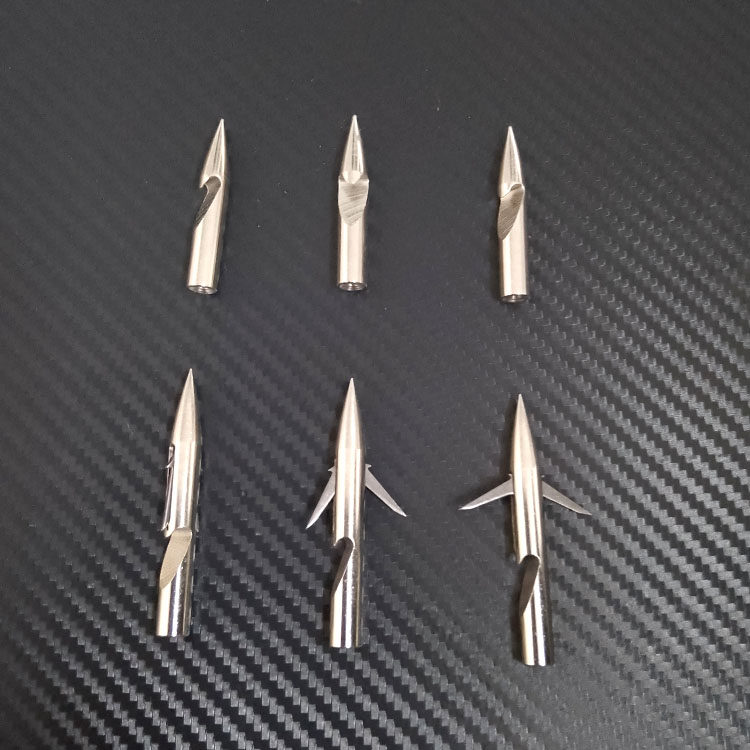 Fish shooting dart head interchangeable head with barb dart head