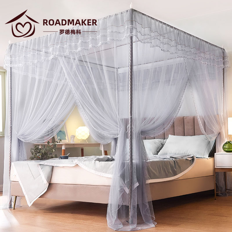 Mosquito nets home 2022 new high - level princess wind landing Chinese bedroom thickness encryption three open door free installation