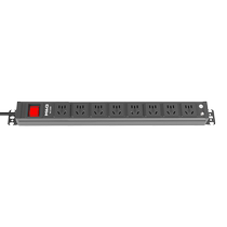 Breakthrough (MG) PDU Cabinet Socket 8 Holes Position 10A National Standard Five Holes Total Control Switch 10A Input Plug-in patch panel platoon plug 1 5 squared 2 meter Line 10A plug 07TG2