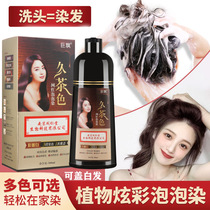 Tongrentang Giant Fluttering Red Bubble Hair Dye Plant Clean Water A Black One Wash Color Hair Cream Hair Cream 2022 Pop Color