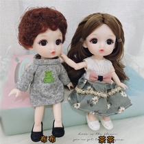 8 points 17cm Tongle Barbie doll suit clothes can be changed to cute princess toy girl 16cm