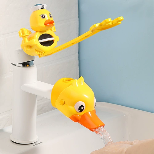 Детский мультяшный удлинитель крана, гигиенический длинный водонепроницаемый силиконовый переключатель