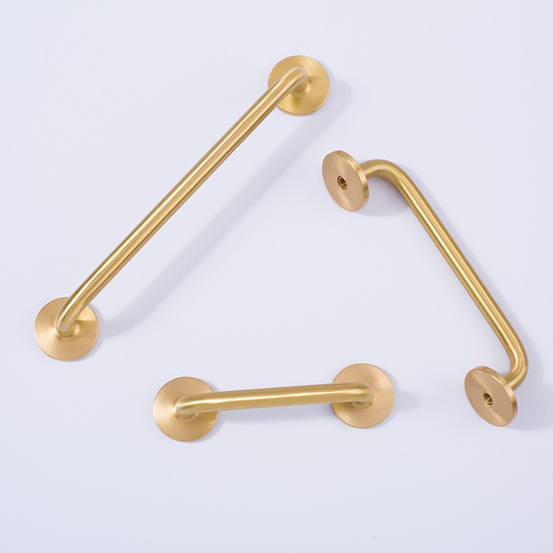 Nordic creative brass retro handle light luxury drawer wardrobe door cabinet golden small handle light luxury simple handle