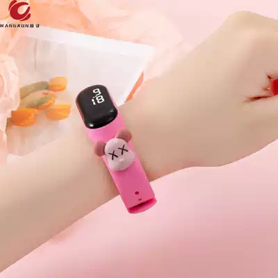 Children's electronic watch cartoon cute boy girl LED luminous waterproof Pikachu sports bracelet wrist guard tide