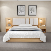 Hotel furniture standard room full set hotel bed single room custom homestay apartment single double bed rental room bed special type