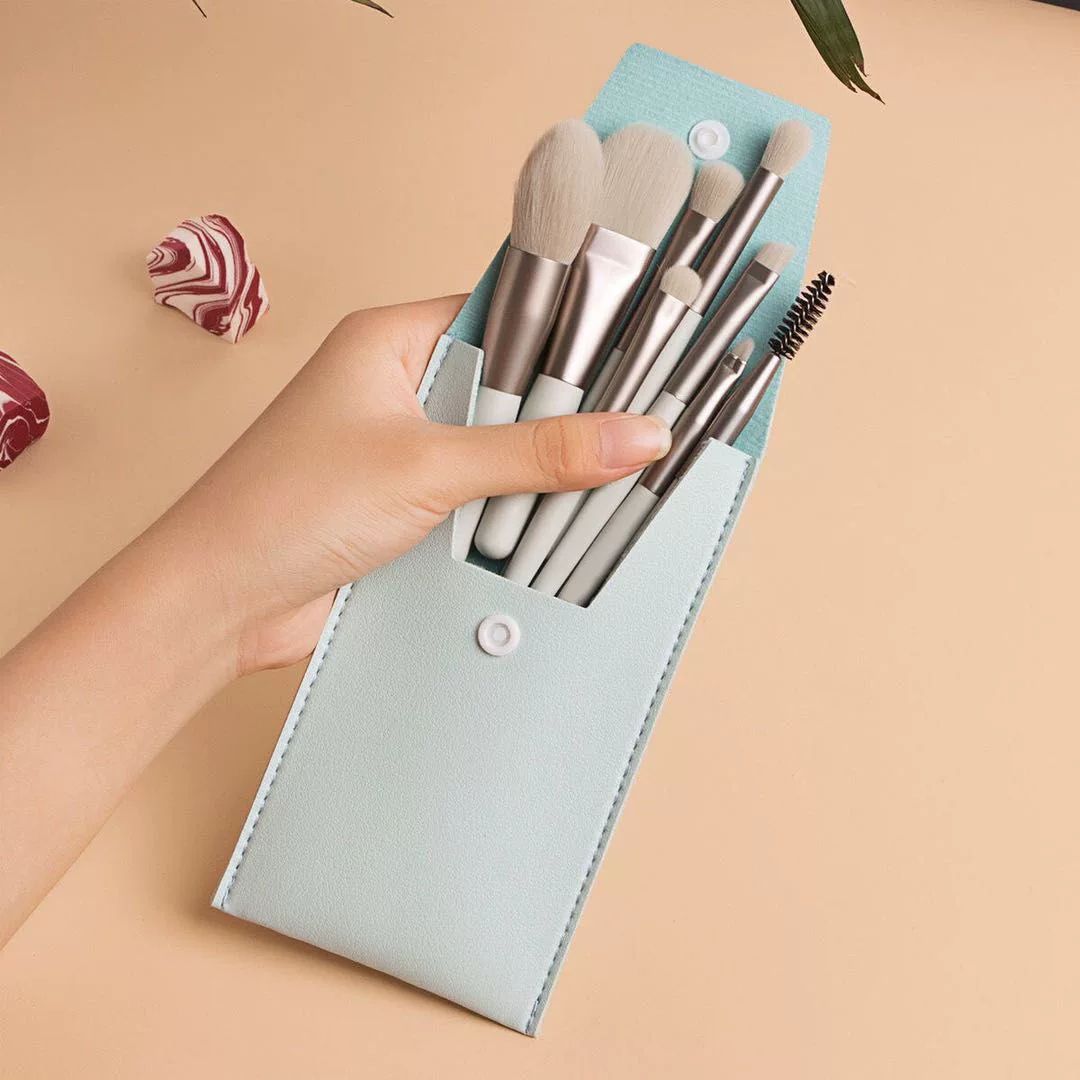 Brush, set, storage system, eye shadow, 8 pieces, full set, for beginners, 8 pieces