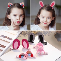 Childrens new sweet head rope hair ornaments Baby cute head flower ornaments Hair card holder little girl bb clip Princess side clip