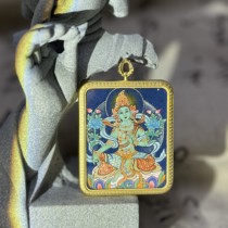 Green Tara Regong hand-painted thangka