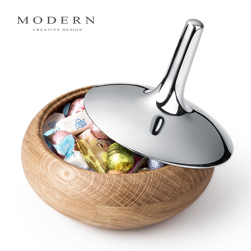 German MODERN Nordic air high-end solid wood dry fruit box household living room tea table package