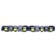 Metal rail car model sound and light return to urban subway