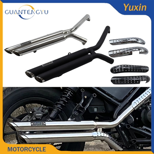 Подходит для Honda CM300, модифицированной выхлопной повстанцы CM500 Modified Dual-Row VH выхлопная труба Anti-Fall