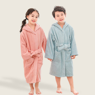 Children's Bathrobe for Boys and Girls, Swimming and Bathing Towel Material, Household Pure Cotton Absorbent Bathrobe for Older Children, Can Be Used as a Bath Towel