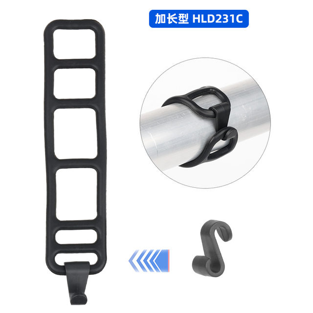 Silicone Strap Rubber Ring Cycling Tail Light Seat Post Type S Buckle Fixed Rubber Band Binding Strap Bicycle Front Light Accessories