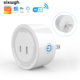 Tuya Wifi Smart Socket with Japanese Plug Can Be Used for Domestic Two-Pin Ai Speaker Voice Control and Scheduling
