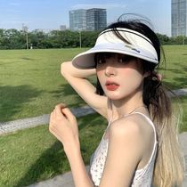 It can be suitable for zagao horse tails hat top half hollowed-out sun stick ball cap leaking head top duck tongue female summer