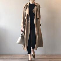 Wind coat woman retro Inron wind loose 100 lap jacket 2021 Spring and autumn popular high-end temperament thin coat