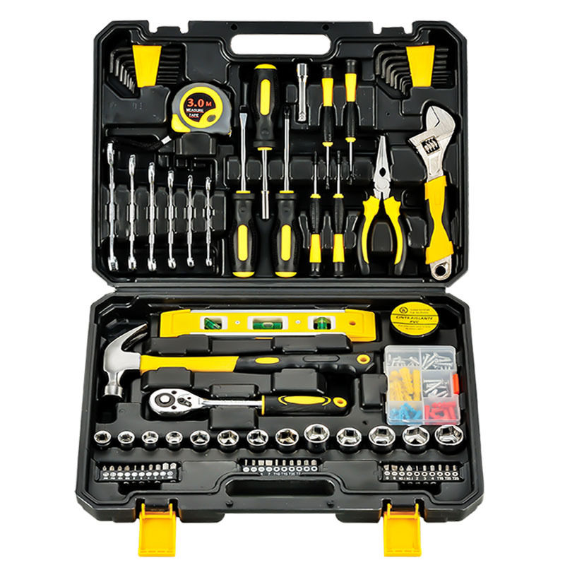 Five Gold Tools Suit Combination Group Set Home Manual Carpentry Kit Power Tool Gift Repair 