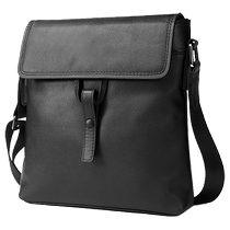 Vertical business genuine leather mens bag mens shoulder bag new fashion soft leather casual trend first layer cowhide crossbody bag