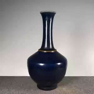 唐物 瑠璃釉瓶 大清康煕年製 款 中国美術 古玩 SH31 唐物 瑠璃釉瓶 大