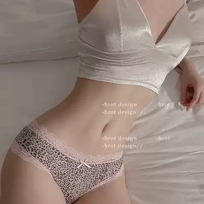 Always wear BAO WEN * Sexy lace girl incognito panties ladies ice silk hot triangle low waist pants