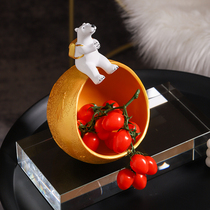 Creative cute polar bear storage ornaments childrens room bedroom office desktop door porch key storage box