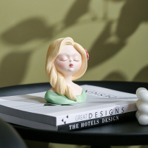 Light luxury creative ornaments curly hair girl ornaments bedroom bedside Porch restaurant housewarming New Home Soft gift gifts