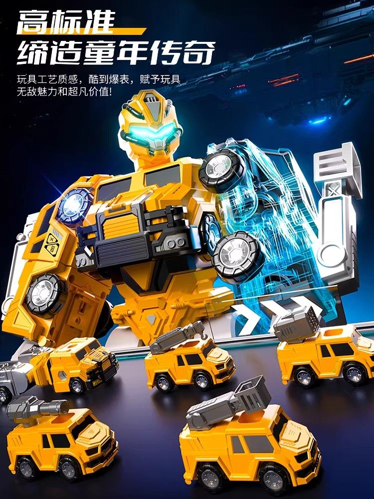 Transforming Toy 5 Boys Fire Truck Robot Optimus Prime Action Figure Model Column 6 Boys 3 Transformers Children 4