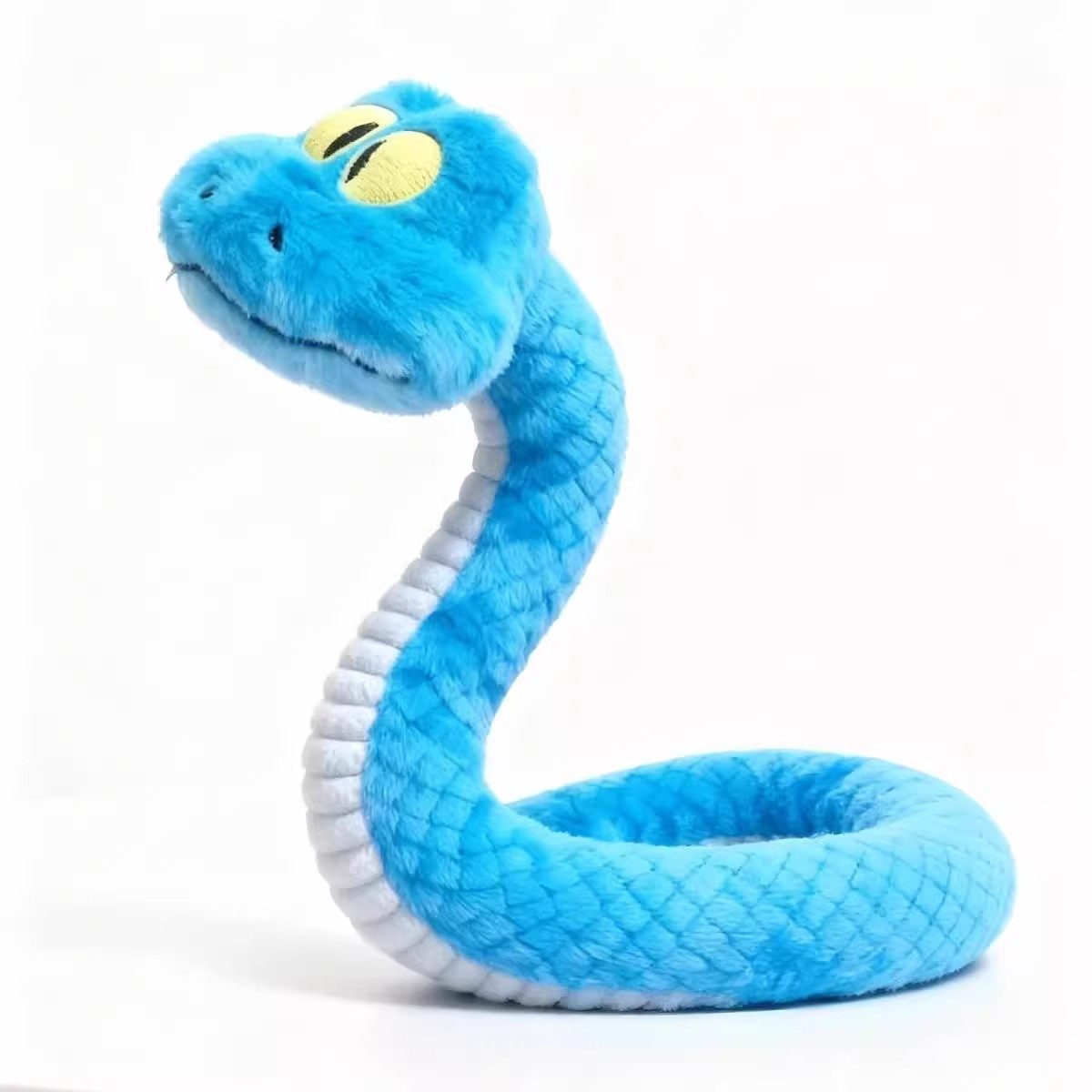 Crazy Animal Gary City New Blue Snake Plush Doll, Can Be Pinched and Shaped, New Year Gift Toy Pendant Figurine
