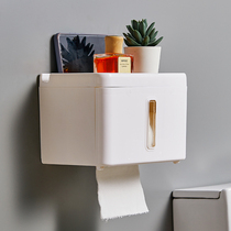 Toilet paper towel box waterproof and perforated toilet paper towel hanging case toilet paper box Toilet Paper Box Wall-mounted Tissue Paper Roll
