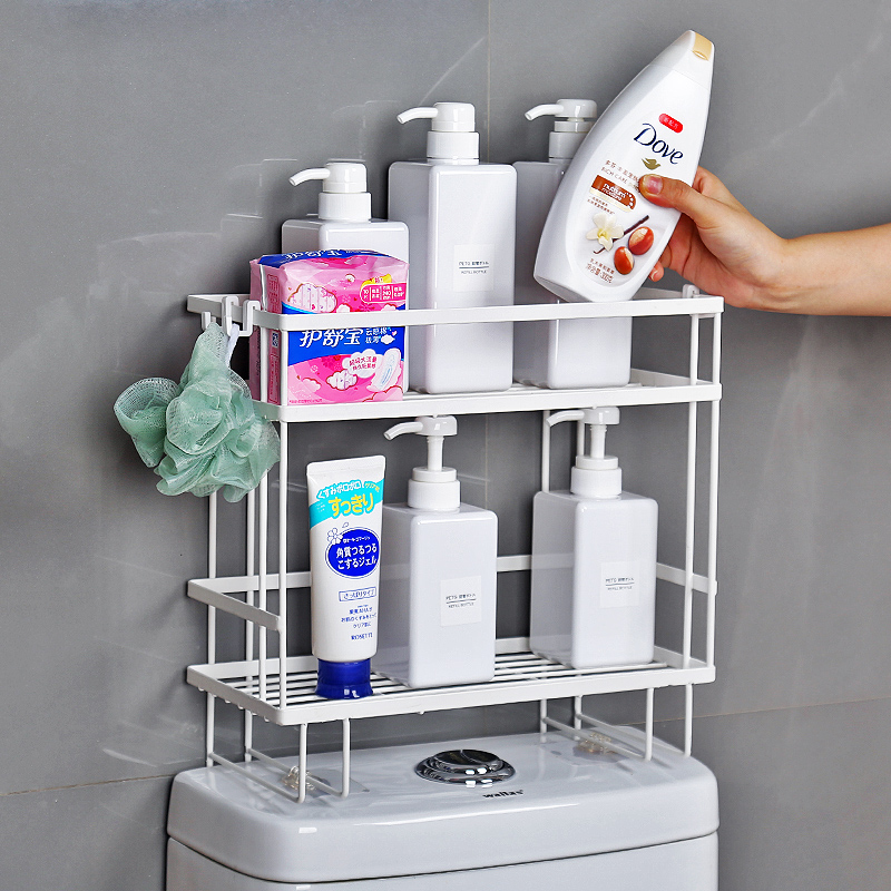 Toilet double decker toilet shelving toilet rack free of perforated multifunctional toilet toilet upper containing shelf