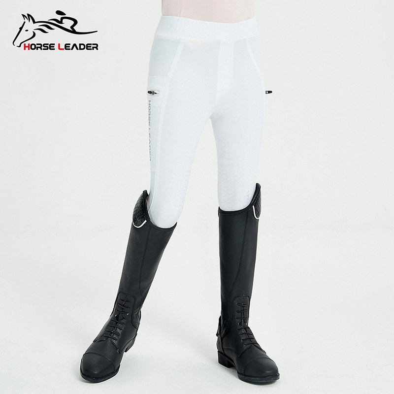 HORSELEADER summer children's equestrian pants woven professional competition riding equipment ultra-thin quick-drying breeches