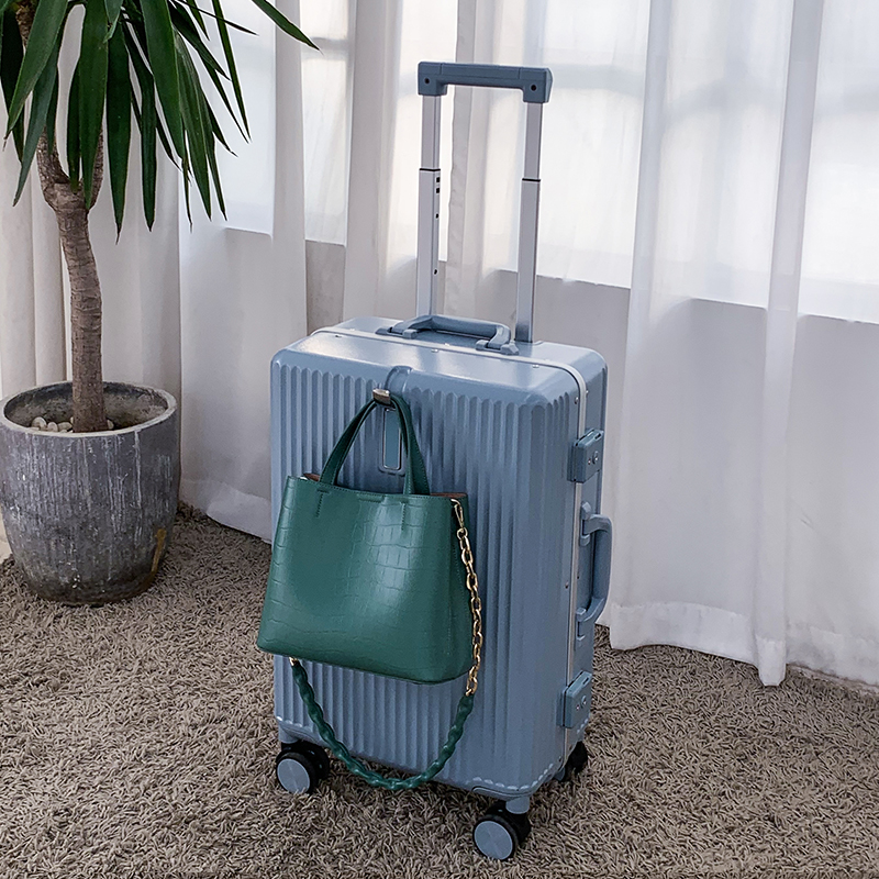 Box Suitcase Woman Large Capacity Moving 26 Inch Aluminum Frame Lalever Box Business Trip Password Boarding Suitcase Man