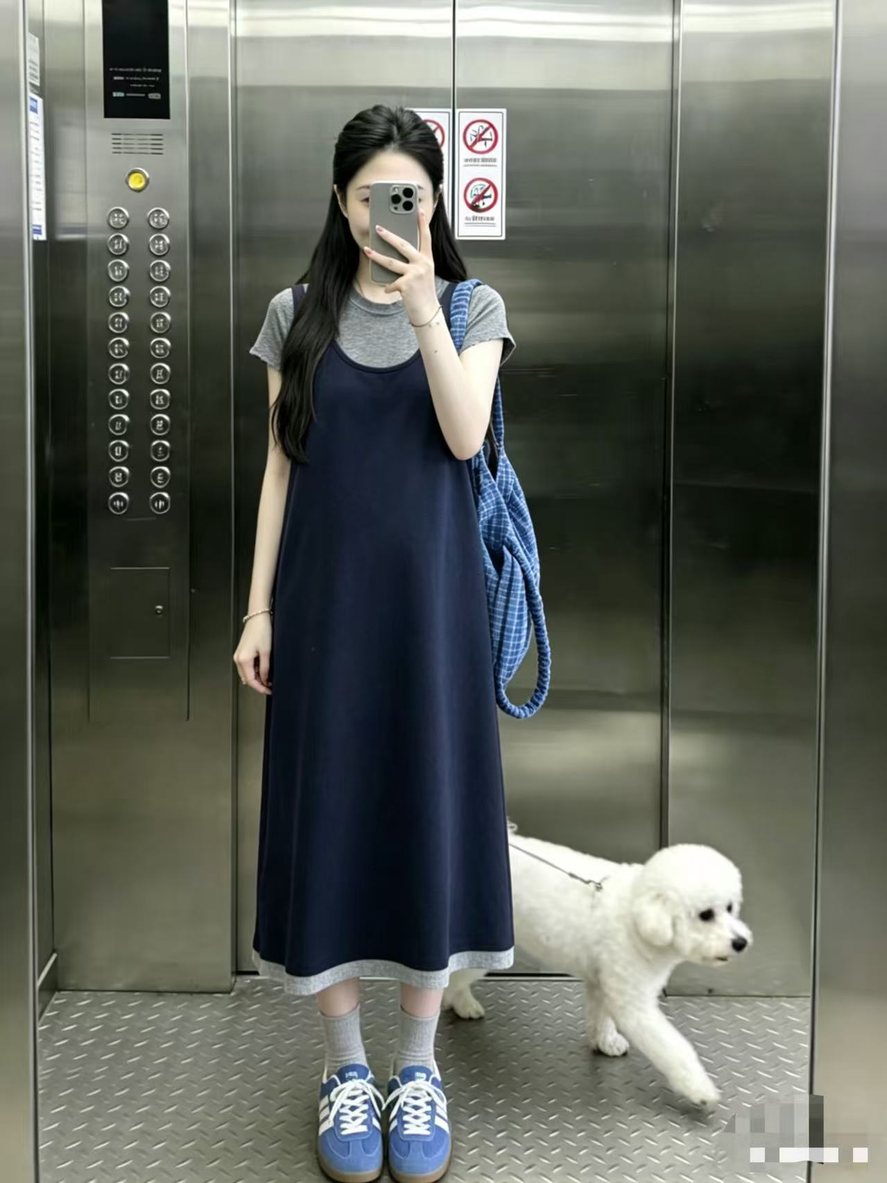 Maternity Dress Summer 2026 New Style Short Dress for Pregnant Women Summer Korean Style Fake Two-Piece Short-Sleeved A-Line Dress Summer — 10