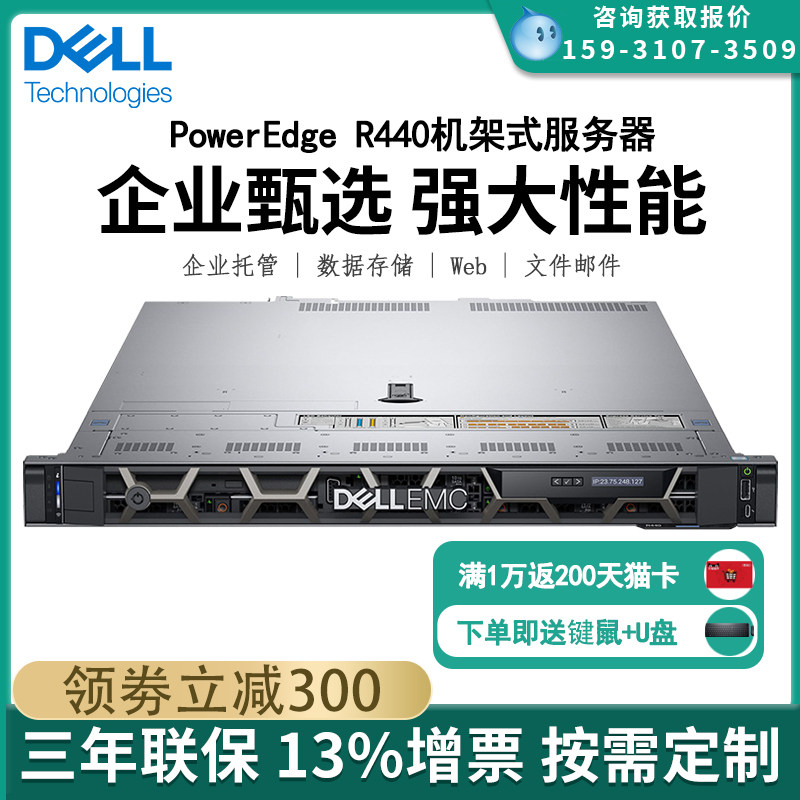 Dell PowerEdge R440 R640 2-socket 1U Rack Server Xeon Enterprise Managed Network File Storage OA Database Host R430 upgrade