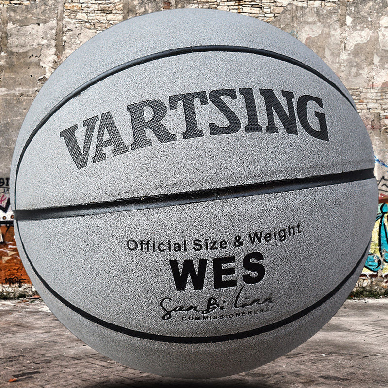 Suede Leather Basketball, Genuine Leather Feel, Size 7, Standard Adult Competition Ball, Indoor and Outdoor Cement Floor, Authentic