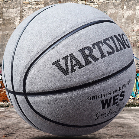 Suede Leather Basketball, Genuine Leather Feel, Size 7, Standard Adult Competition Ball, Indoor and Outdoor Cement Floor, Authentic