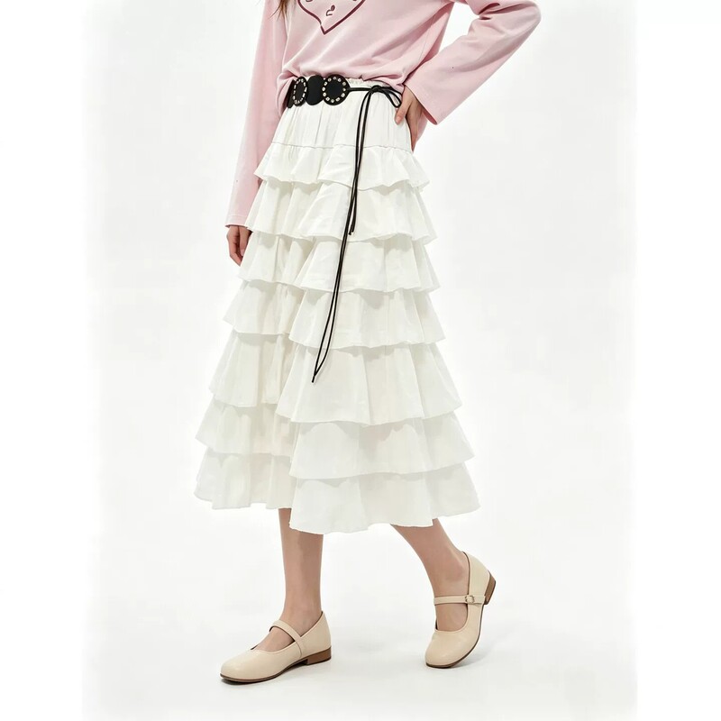 [Designer Style] 2026 Autumn New Fashionable and Elegant Layered Skirt for Women Bohemian Style Mid-Length Skirt