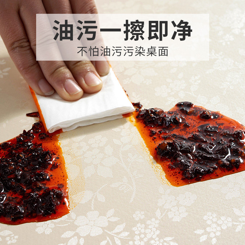 Tablecloth fabric European-style waterproof, anti-scalding, anti-oil, wash-free rectangular hotel tablecloth home dining coffee table table