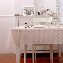 Pastoral Round Table Table Cloth Waterproof Lace Tea Cutting Table Pad PVC Table Pad Customized