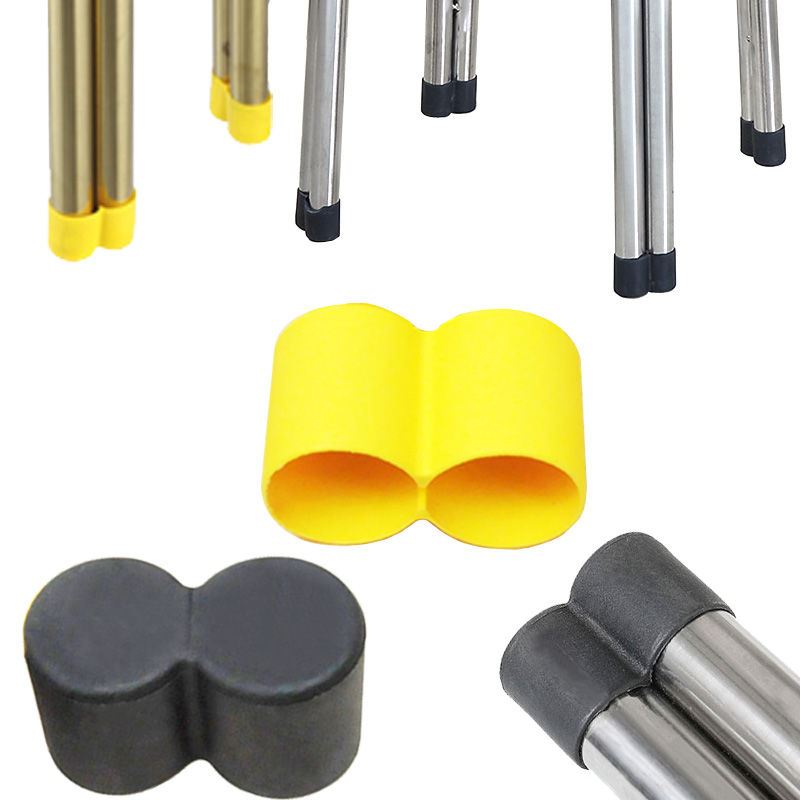 Double round tube foot cover plastic round stool legs stainless steel double pipe joint body sleeve table leg cushion stool footbed protective sleeve chair foot sleeve