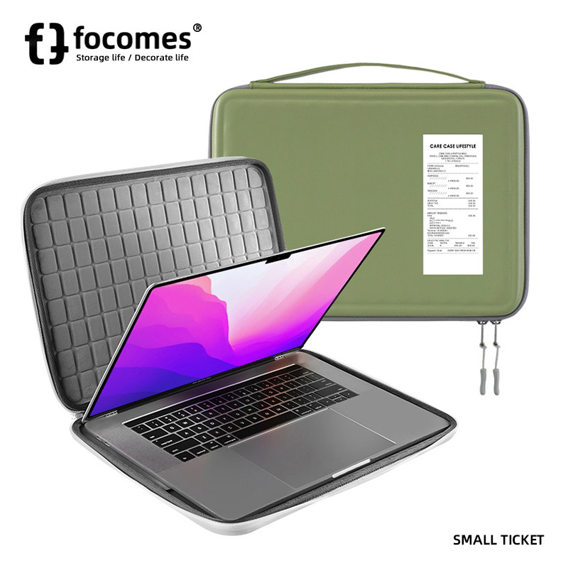 focomes simple green hard shell computer bag liner anti-fall suitable for m1m2 Apple 14-inch Huawei 13-inch 16-inch notebook 15-inch ultra-thin simple MacBookpro