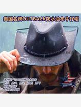 American Outback Waffle Wax Cowboy and Women Western Cowboy Hat Rain Retro Cowboy Hat Harley
